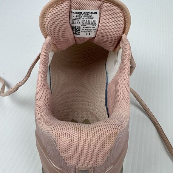 Under Armour Size 9 Bandit 4 Pink Grey Running Sneakers Shoes 3020357 - Picture 8 of 13